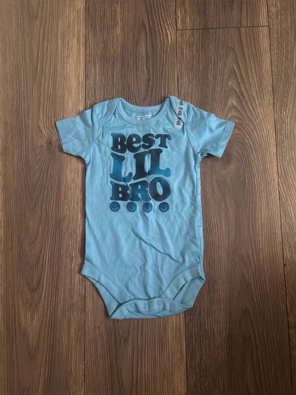 The Children's Place Best Lil Bro Blue Onesie